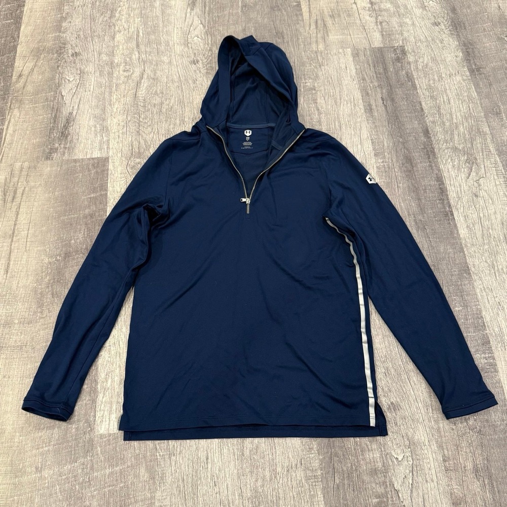 Under Armour Men's Pullover Hoodie Small‎ Quarter Zip Navy Blue
